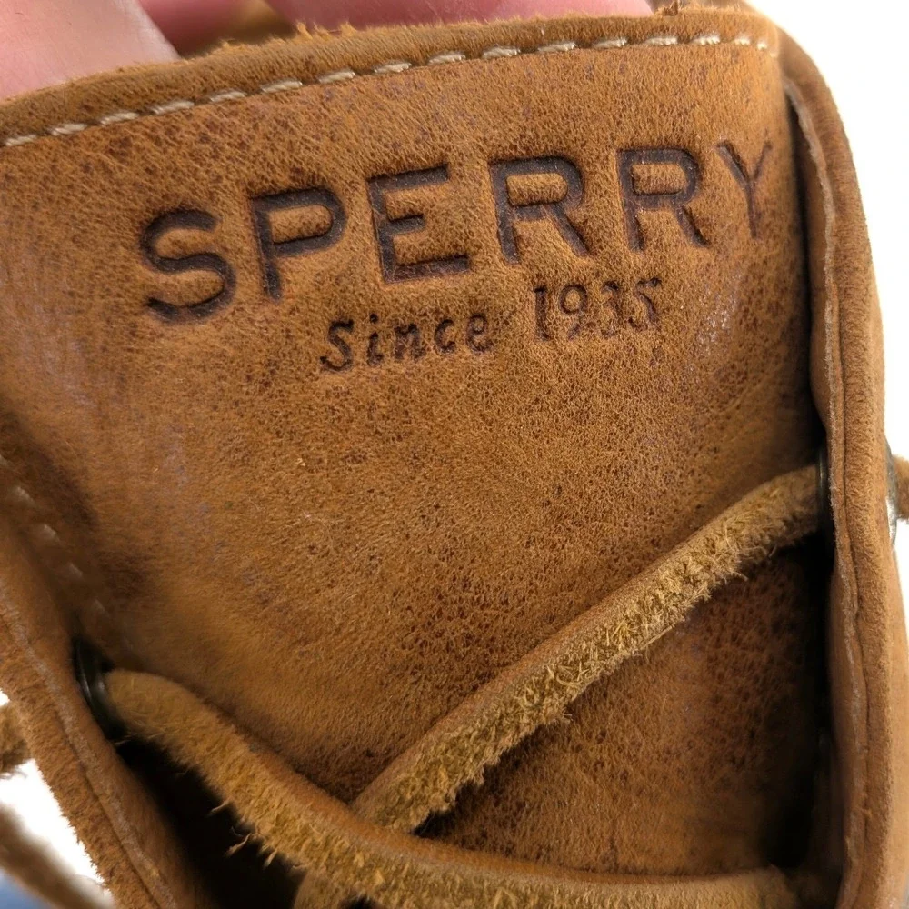 Rustic Western Boho Suede Ankle Boots‎ Sperry Leather Lace Up Booties 8